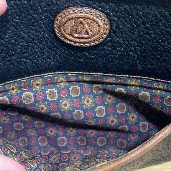 Vintage Liz Claiborne Black & Brown Leather Crossbody Bag Made in Korea‎ - Picture 7 of 16